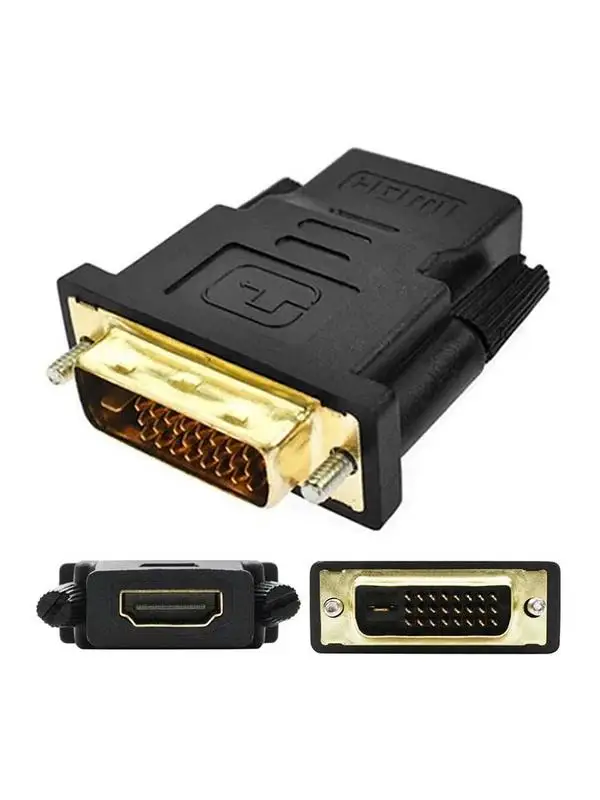 Bi-Directional DVI-I 1080P Male to Male Converter Multimedia Interface Adapter DVI 24+1 toHDMI Compatible Cable Adapter