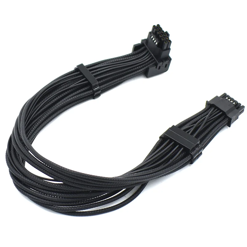 90 Degree 12VHPWR 16Pin(12+4) male to male Cables 16AWG with Braided Pattern for ATX 3.0 PCIe 5.0 Fully Modular power supply