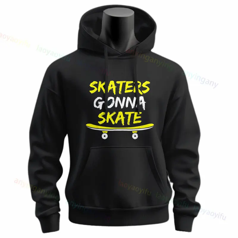 Funny Skateboarding Is Life Men Boys Kids Skateboard Vintage Skate Hoodies Casual Long Sleeve Graphic Design Sportswear