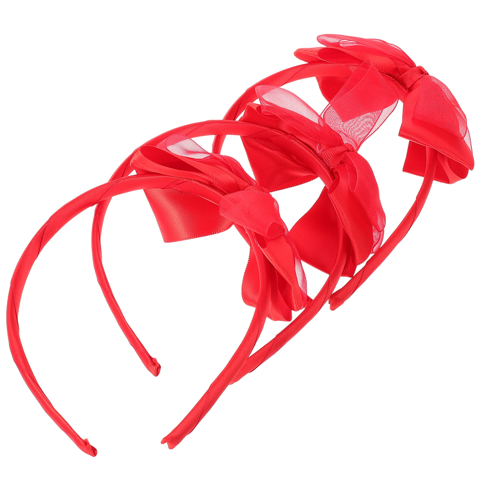 

Red Bowknot Headb s Girls Hairb Decor Holiday Party Hair Decor Party Accessories Silk Durable Photo Props Gifts