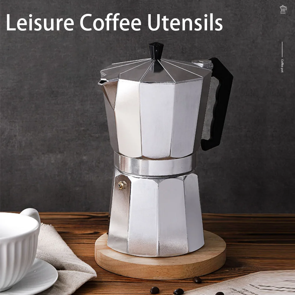 Outdoor Coffee Pot Octagonal Coffee Pot Aluminum Alloy Material Mocha Coffee Pot Home and Outdoor Tourism Products