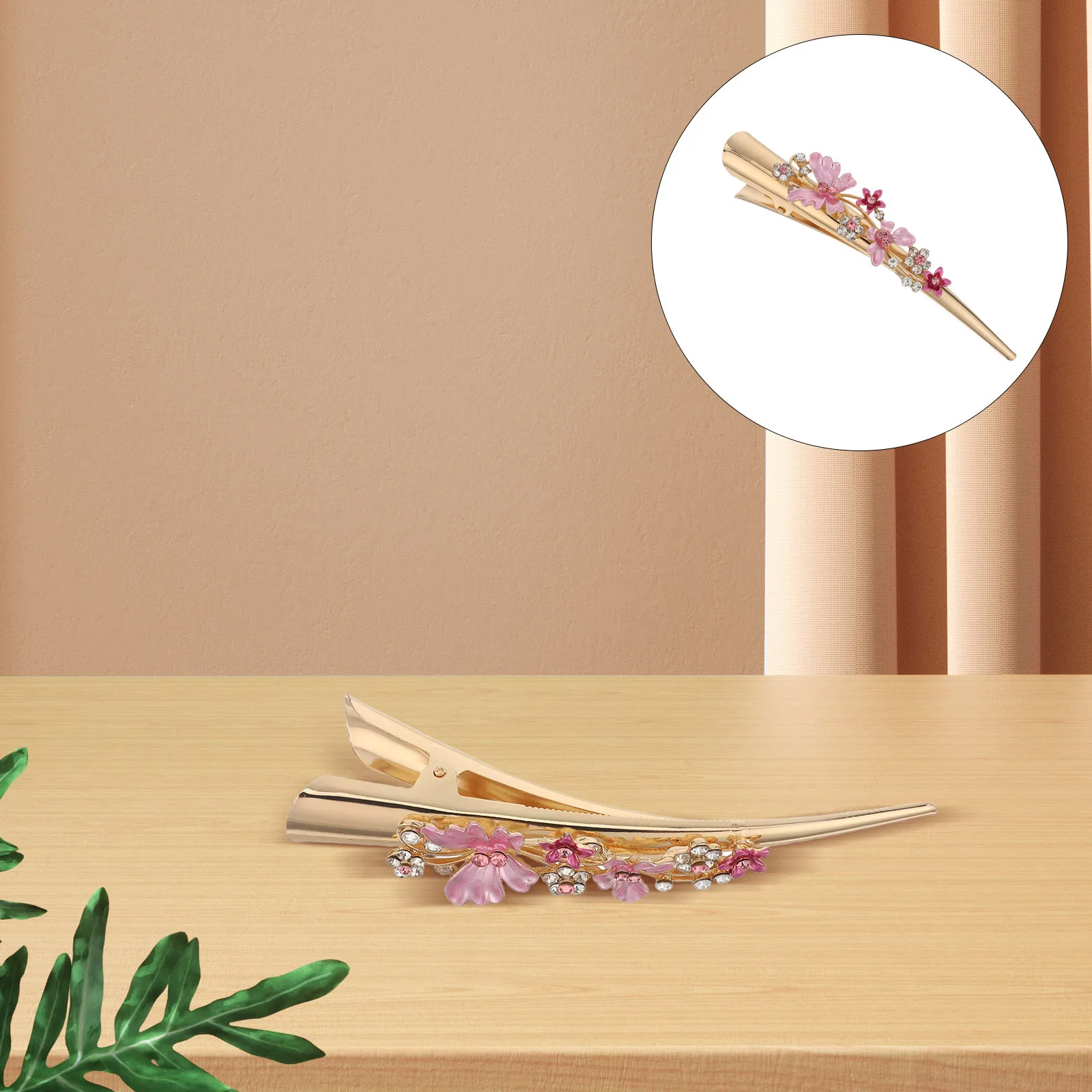 

Large Duckbill Hair Clip Alloy Metal Flower Barrettes For Women Retro Hair Accessories Party Wedding Festival Travel Daily