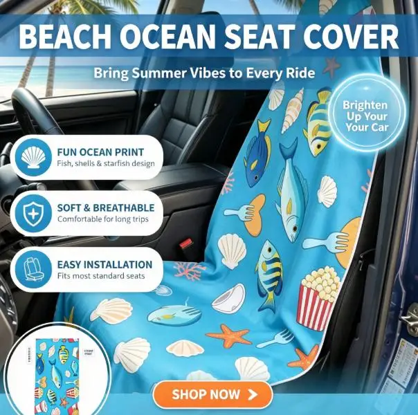 Serviette de plage 2-en-1, housse de siège de voiture, séchage rapide, résistante au sable, absorbant l'eau, coussin de protection pour siège de véhicule, pour la natation, la plage, le camping