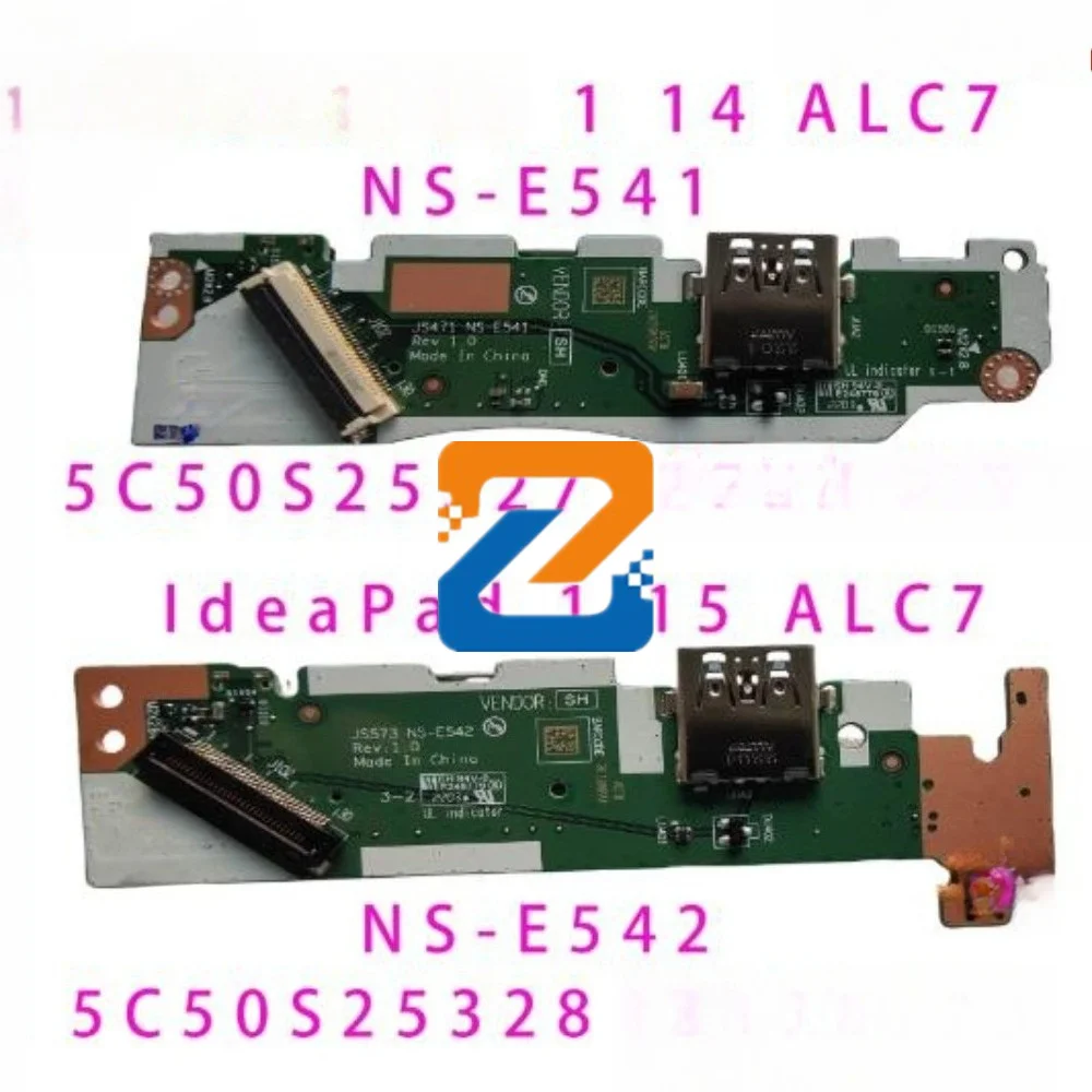 For Lenovo IdeaPad 1 14 ALC7 1 15 ALC7 USB Switch Board Interface Board JS471 NS-E541 5C50S25327 JS573 NS-E542 5C50S25328