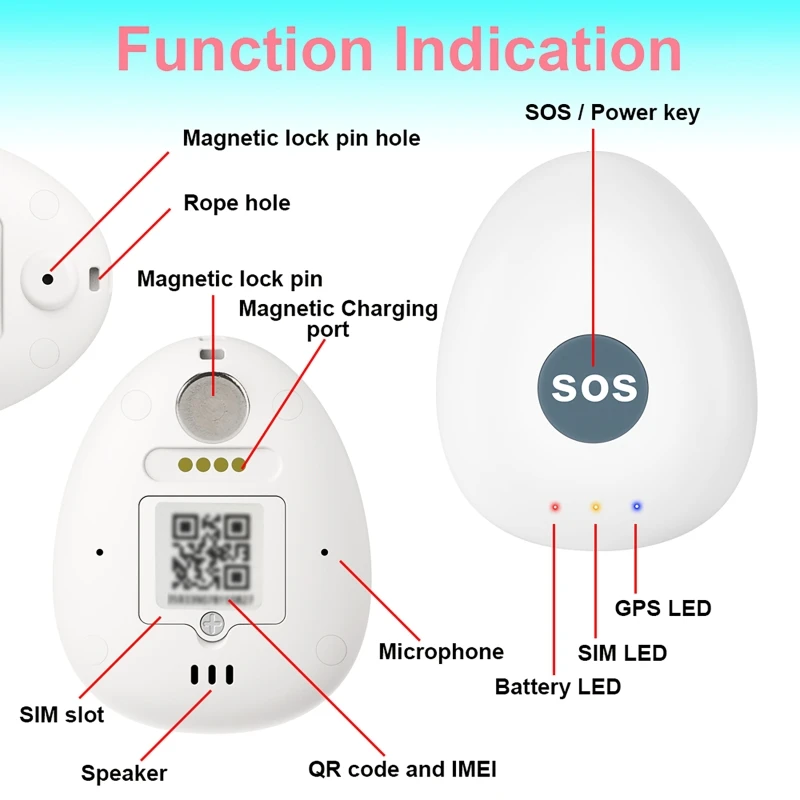 GPS Locator Children Elderly and Personal Anti-lost device 4G Tracker SOS Alarm Two-way Communication Locator
