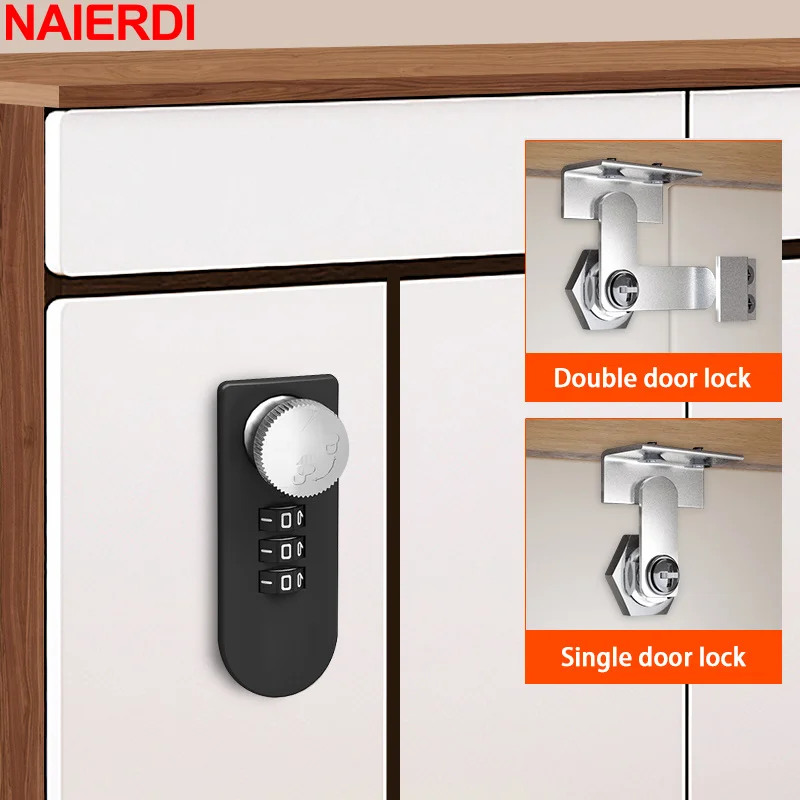 NAIERDI Password Drawer Lock Combination Security Drawer Cabinet Lock Keyless Cam Lock for School Locker,Gym Locker,Hasp Cabinet