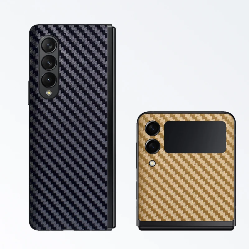 Dropshipping Carbon Fiber Rear Sticker For Samsung Galaxy Z Fold 4 2 3 Fold4 Fold3 Flip Flip3 Flip4 W20 Skin Protector Back Film