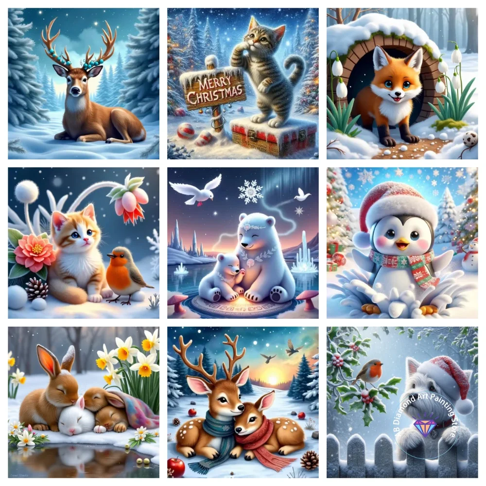 

Polar Bear Seagull Winter Scene AB Diamond Painting Kit Square Round Diamond 5D DIY Mosaic Handmade Art Adult Gift Home Decor