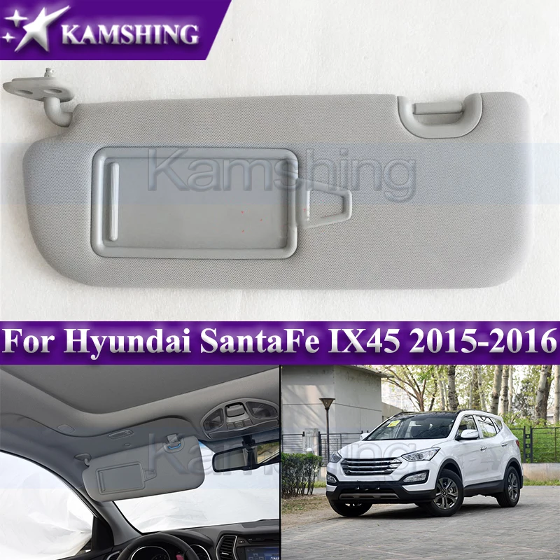 Kamshing 1 piece Car Inside Sunvisor For Hyundai SantaFe IX45 2015-2016 Sun Shield Front Sunshade Sun Visor