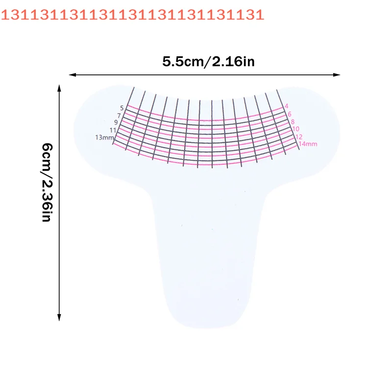 10-teiliges tragbares Messlineal für die Wimpernlänge, weiches Kunststoff-Augenbrauen-Make-up-Werkzeug für das Wachstum der Wimpernverlängerung