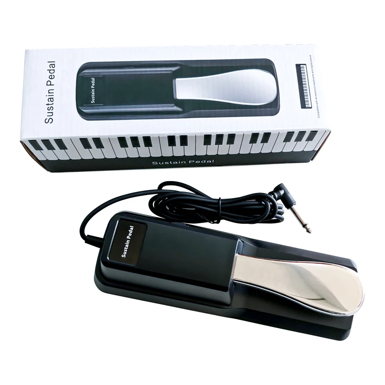 

High quality instrument accessory Black Portable piano keyboard sustain pedal