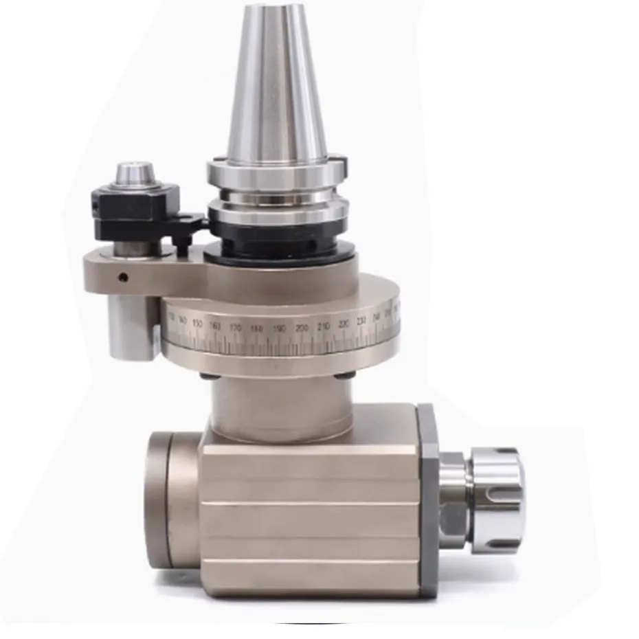 التصنيع باستخدام الحاسب الآلي مركز الجانب طحن رئيس BT40 BT50-ER25 ER32 ER40 الجانب طحن زاوية رئيس مزدوج الرأس غلاف فولاذي