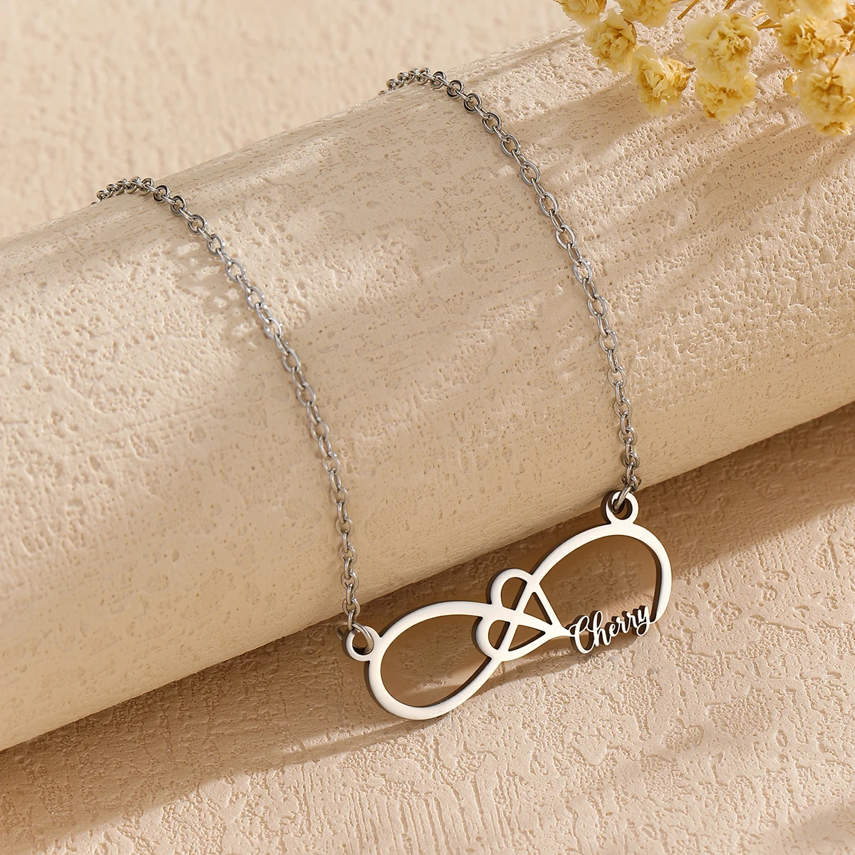 

Fashion Infinity Jesus Heartbeat Necklace For Women Stainless Steel Endless Forever Love Friendship Jewerly Gift