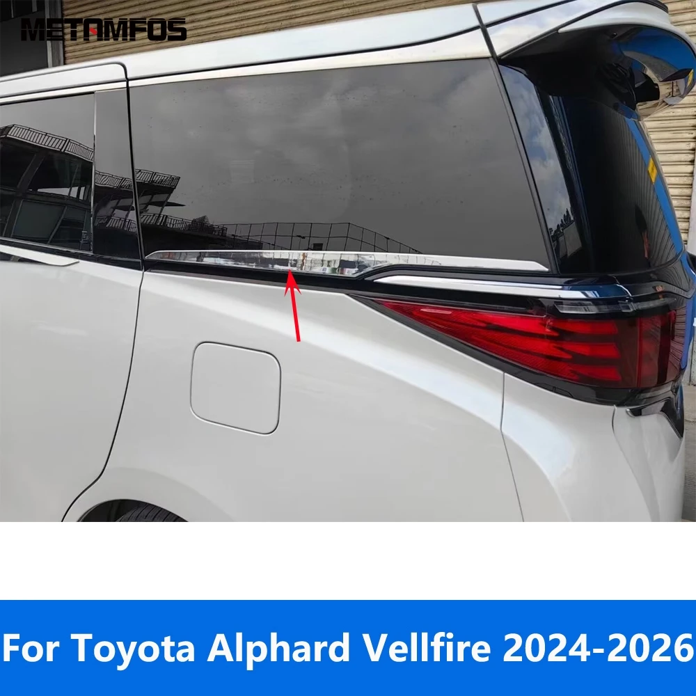 

Для Toyota Alphard Vellfire 2024 2025 2026, хромированная нижняя полоса заднего окна, молдинг, наклейка, внешние аксессуары, Стайлинг автомобиля