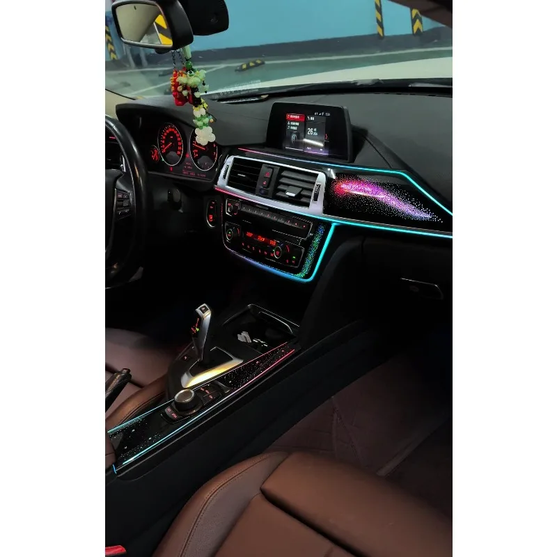 LHD RHD F10 Full Trim LED Atmosphere Upgrade Kit, 64 Color Dynamic Interior Ambient Strip Fit 2011-2017 Mid Sedan Dashboard Acce