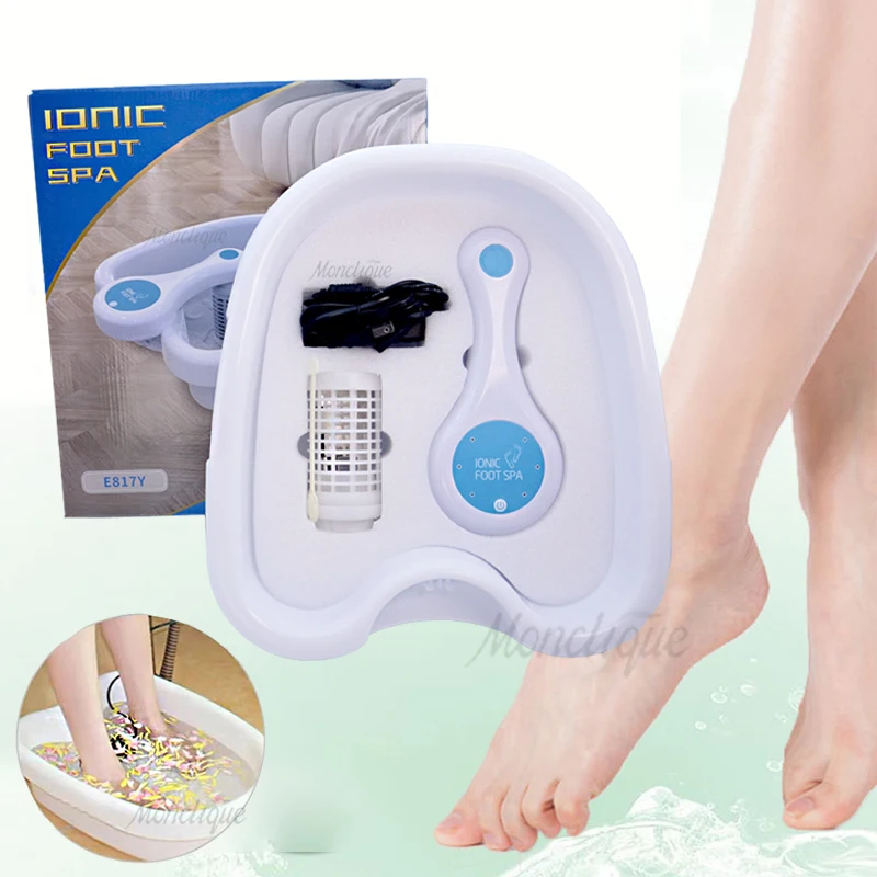 

Detox Ionic Foot Spa Bath Machine with Basin Foot Bath Ion Detoxifier Health Cleanse Footspa Vibrat Whirlpool Care Arrays Aqua