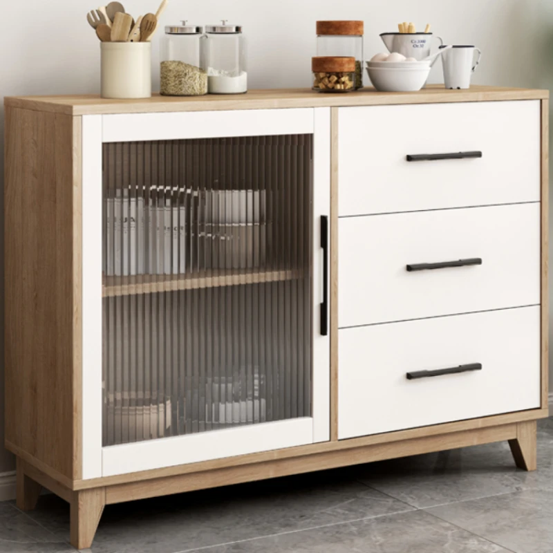 

Wooden Curio Pantry Kitchen Cabinets Storage Custom Glass Open Kitchen Cabinets Mobile Szafka Kuchenna Home Furniture YQ50KC