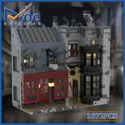 Classic Movie Scene MOC Fountain of Fair Fortune and Potion Shop Building Block Castle Model DIY Assembly Brick Toy For Children