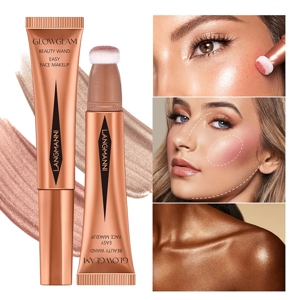 Almofada de ar opcional multi cor Blush Highlight, destaque duradouro, fácil desenvolvimento, maquiagem combinada de cores