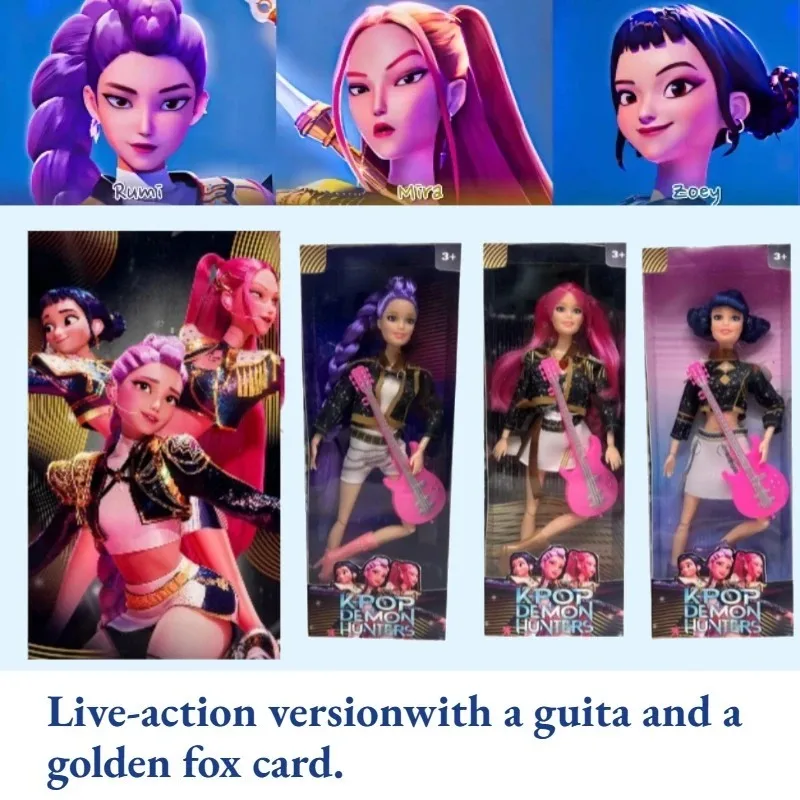 Kpop Demon Hunters Action Figure Toy Derpys Tiger Rumi Mira Zoey Sussy Colorful Lights Theme Song For Fans Christmas Gifts image 5