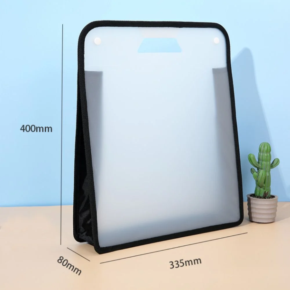 Sac de Rangement Transparent pour Fichiers A4, avec Poignée à la Mode, Ponçage, observateur, Portable, Tutoring, Extensible, École