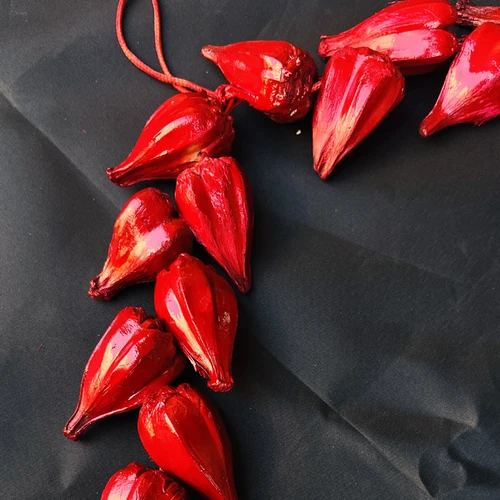 Imagen 2 del producto WWE Collar nupcial Solo Sikoa samoana, Ula Fala, Reina romana, rojo, tradicional samoano, jefe Tribal, accesorio Formal para ocasiones