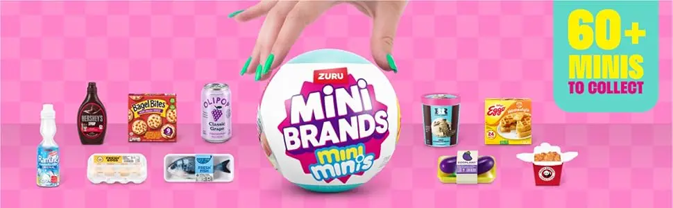 ZURU 5 Surprise Mini Brand Kühlschrank-Ball-Serie Blindbox-Spielzeug – Geheimnisvolle Sammlung Mini Brands „Fill The Fridge Brands Food“ – Detail 4