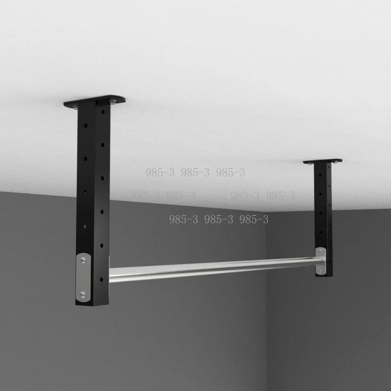 1-Piece Assembly Horizontal Bar, High & Low Adjustable Indoor Fitness Exercise Rod