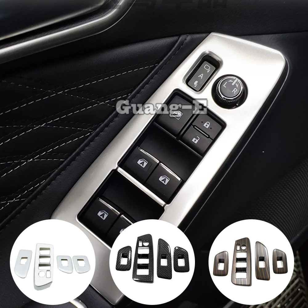

For Toyota Avalon XX50 2018 2019 2020 2021 2022 Door Window Glass Stainless Steel Panel Armrest Lift Switch Button Trim Frame
