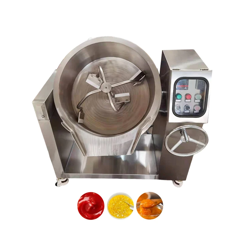 Heated Food Sauce Mixer Cooking Pot Machine Mayonnaise Tomato Ketchup Paste Fruit Jam Jacketed Kettle Electric Oil Cooking Mixer