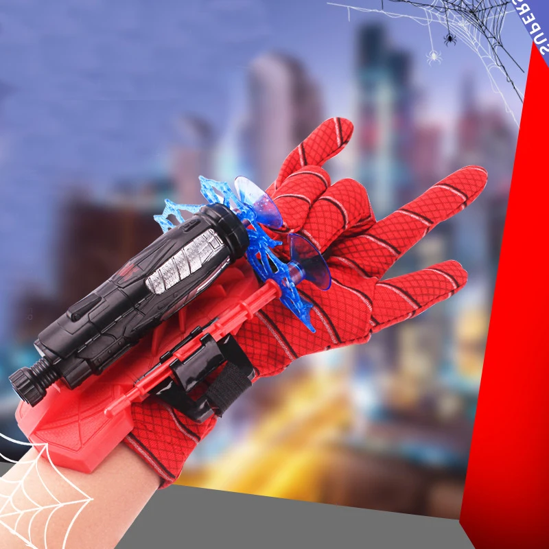 Marvel Spiderman Cosplay Launcher Spider Silk Gloves Spiderman Web Shooter Dart Spiderman Accessories Children's Toys Gift