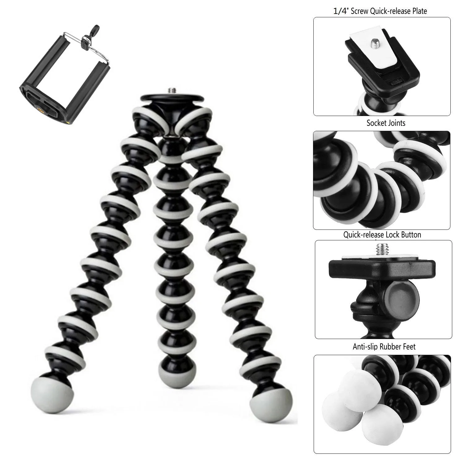 Octopus Tripod Stand Flexible Gorillapod for Mobile Phone Camera Table Desk Mini Tripod phone for iphone huawei Samsung xiaomi