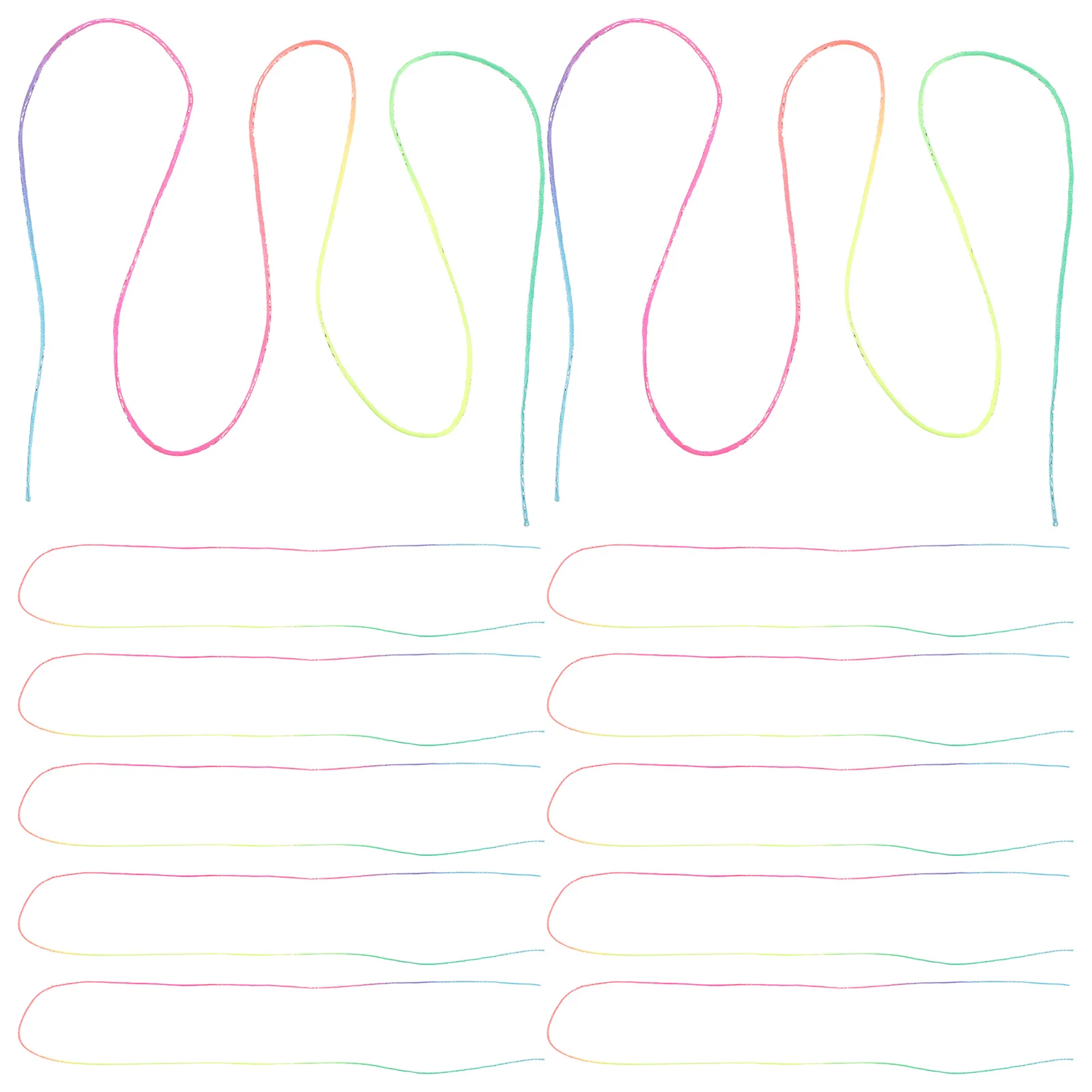 

120pcs Colorful Hair Braiding Strings Gradient Rope Bands For Braids Reusable Hair Wrap Accessories Diy Braid Tools - Multi