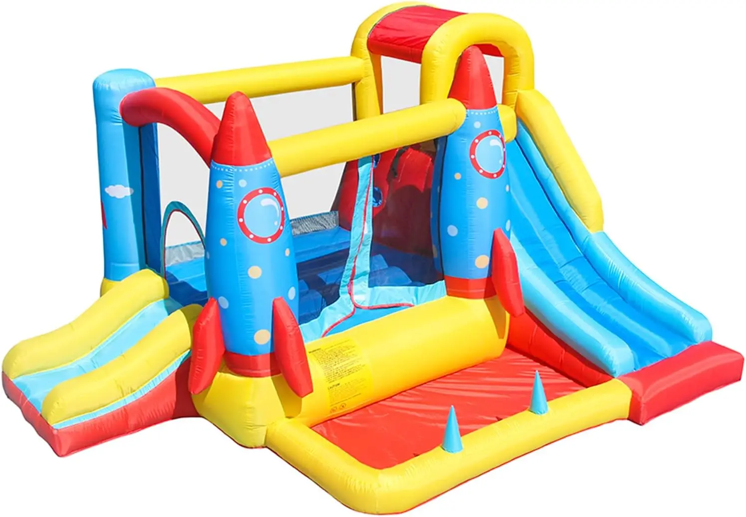 Rocket Bounce House, Inflatable Bounce House with Blower, Inflatable Bouncy House for Kids Outdoor,Toddle Bouncing House with Sl