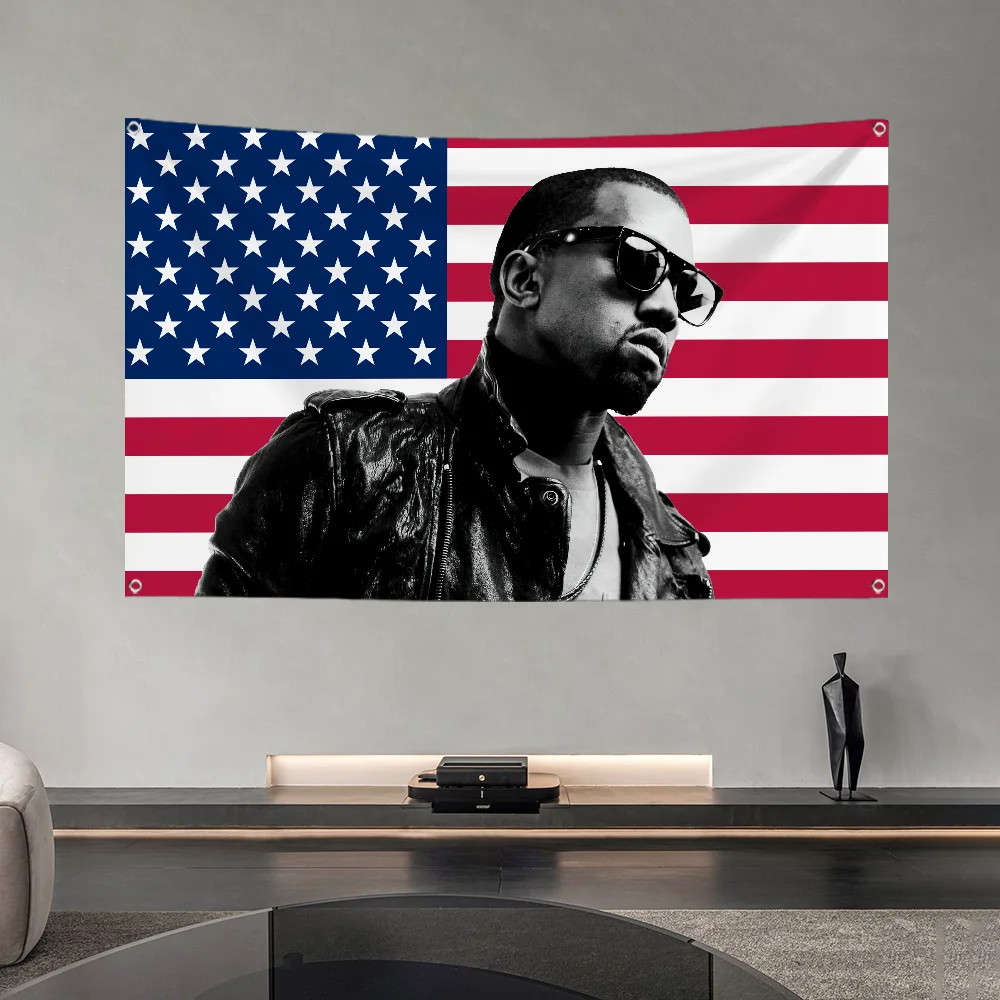 K-KanyeS Cool American Flag Large Size Shop Art Promotion Advertising Booth Flag Hanging Banners