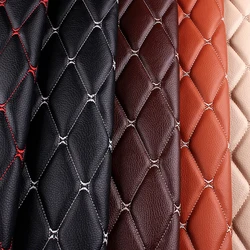 200*158cm Artificial PU Leather Fabric Thick Quilted PVC Leather For Car Interior Roof Car Floor Mat Upholstery Craft Material