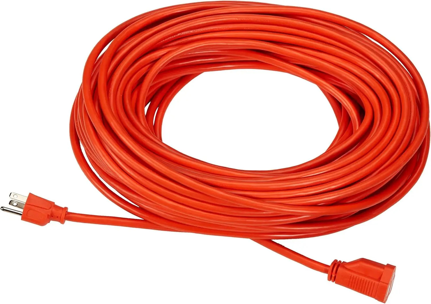 

100 foot 3-Prong Vinyl Indoor/Outdoor Extension Cord - 10 Amps, 1250 Watts, 125 VAC - Orange