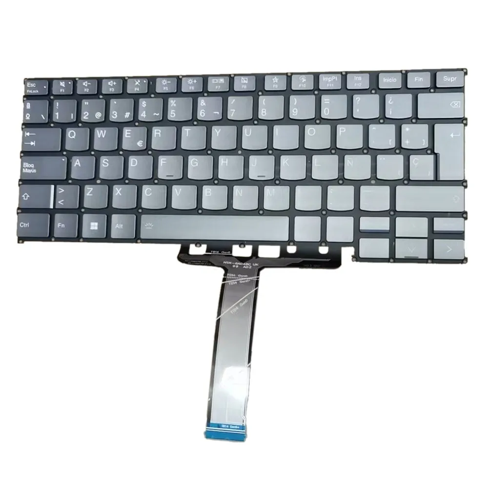 

Испанская клавиатура для ноутбука LENOVO Thinkbook 14 G6 IRL ABP 2023, X5-14 IRL IRP, серая с подсветкой