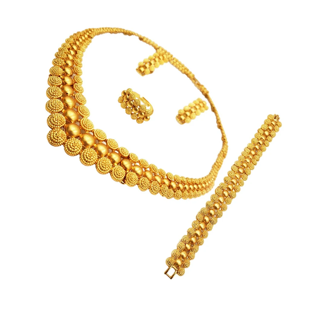 

Комплект ювелирных изделий золотого цвета в Дубае, модное ожерелье для фестиваля, вечеринки, свадебных женщин