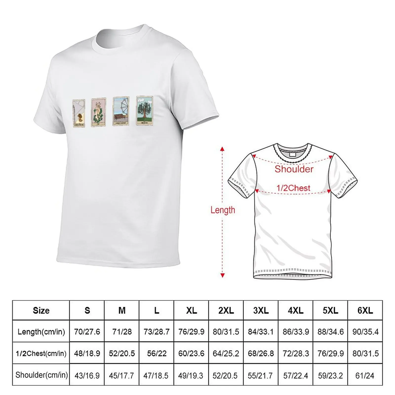 evermore tarot card deck T-Shirt man t shirt summer man t shirts cotton T-Shirt