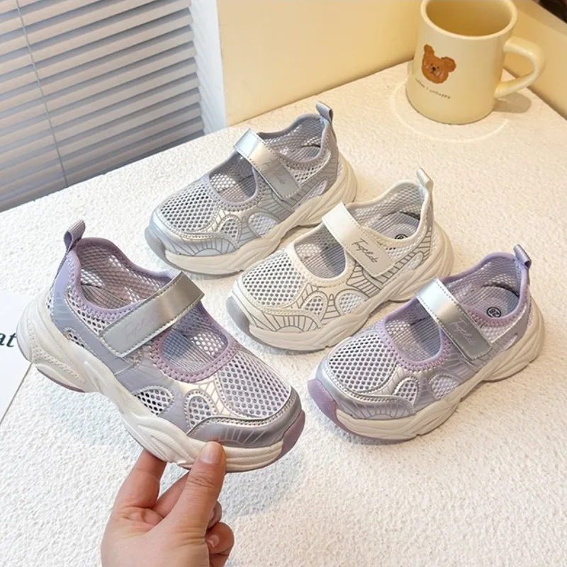 

Children Sandals 2025 Summer Kids Sport Sandals New Mesh Breathable Girls Boys Lightweight Outdoor Casual Walking Shoes Tennis