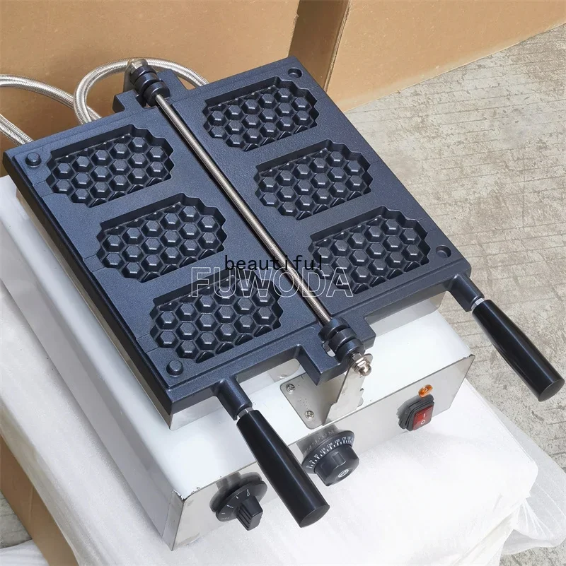 3 PCS Commercial Electric Honeycomb Shaped Waffle Pops Machine Maker Honeycomb Waffle Maker Iron Pan