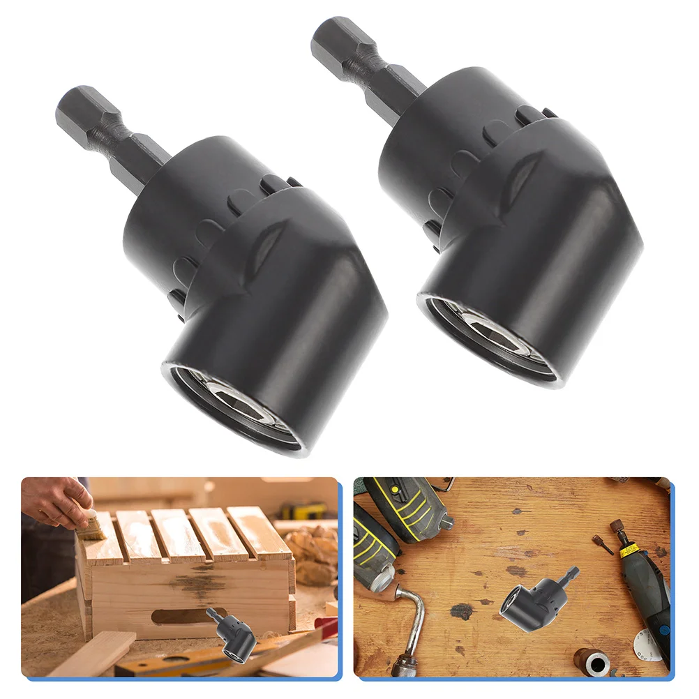 2 Pcs Power Cordless Bit Corner Electric Screwdriver Angle Adapter 105 Degree Attachment