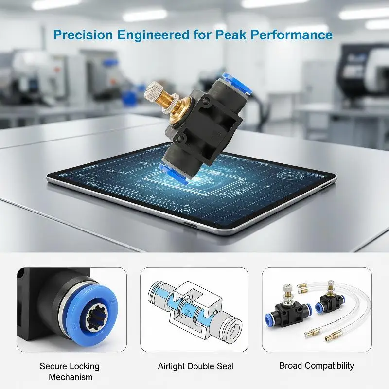Pneumatic Fitting Tube Connector Fittings Air Quick Water Pipe Push In Hose Quick Couping OD 4mm 6mm 8mm 10mm 12mm Multiple type