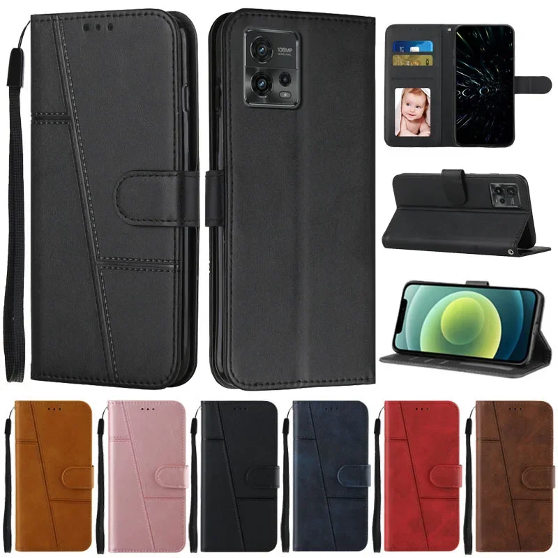 Flip Wallet Book Cover For Motorola Moto G22 G42 G52 G72 G62 G51 G71 5G G31 G41 G30 G10 G50 Leather Protective Phone Case Fundas