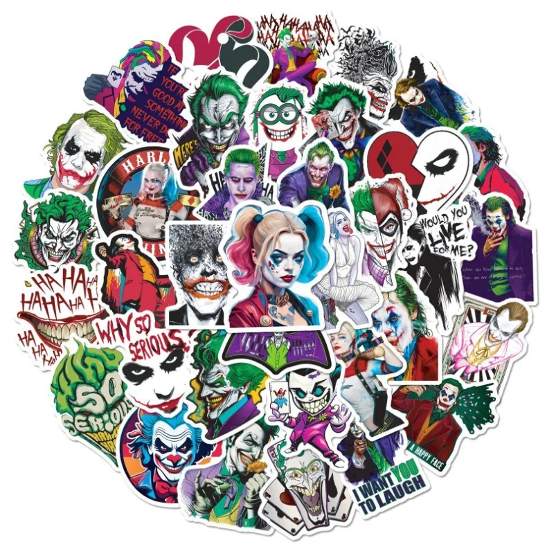 50Pcs The Joker Stickers DIY Stickers Scrapbooking Phone Luggage Skateboard Waterproof Decals