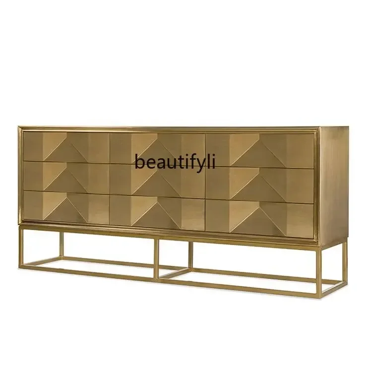 D178 Y LBX American Sideboard High-End Storage Entrance Cabinet Curio Cabinet Post-Modern Light Luxury