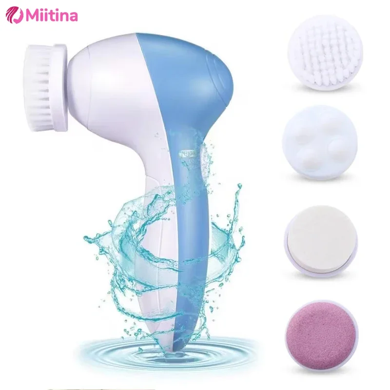 

5 in 1 Electric Face Cleaning Machine Face Massager Deep Cleansing Pore Cleansing Portable Electric Rotating Beauty Instrument