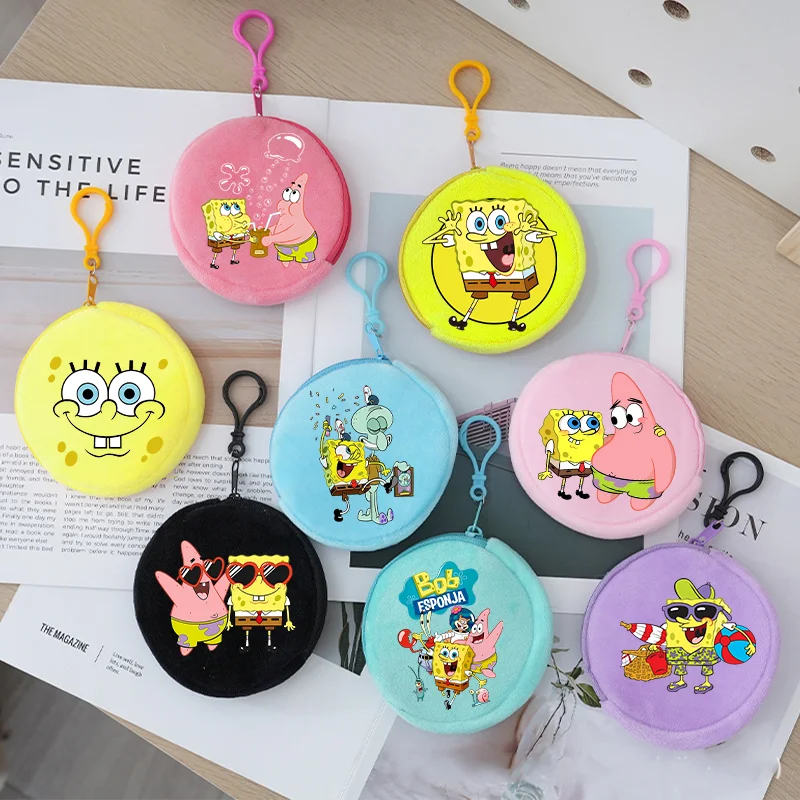 

SpongeBobs SquarePants Coin Purse Cute Pouch Anime Print Wallets Boys Girl Mini Purses Portable Wallet Kids Birthday Party Gifts