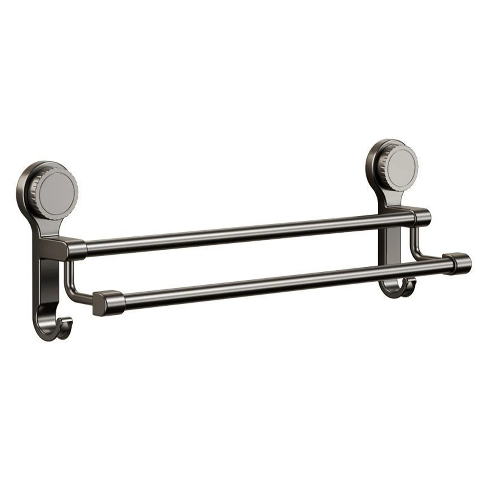 Suction Cup Bathroom Hand Towel Rack Towel Holder Wall Mount No Drill Mount 30/40/50cm Towel Bar Double Bar 2 Tier Apartment view 6